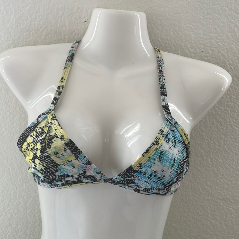 Jolyn triangle print bikini swimsuit top small
